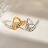 Jewelry Stainless Steel Geometric Ring With Electroplating And Adjustable Opening Ring