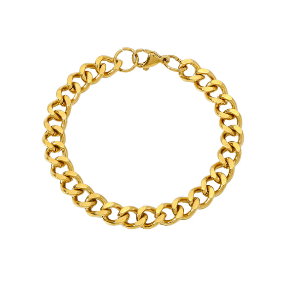 Jewelry Stainless Steel Geometric Single Grinding Electroplating Unisex Bracelet