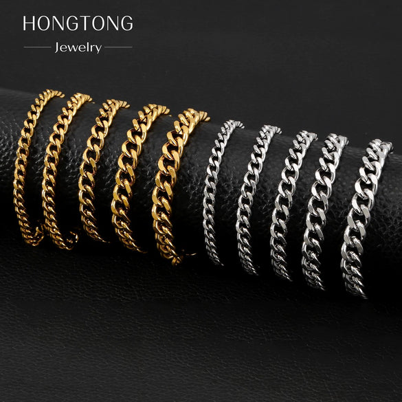 Jewelry Stainless Steel Geometric Single Grinding Electroplating Unisex Bracelet