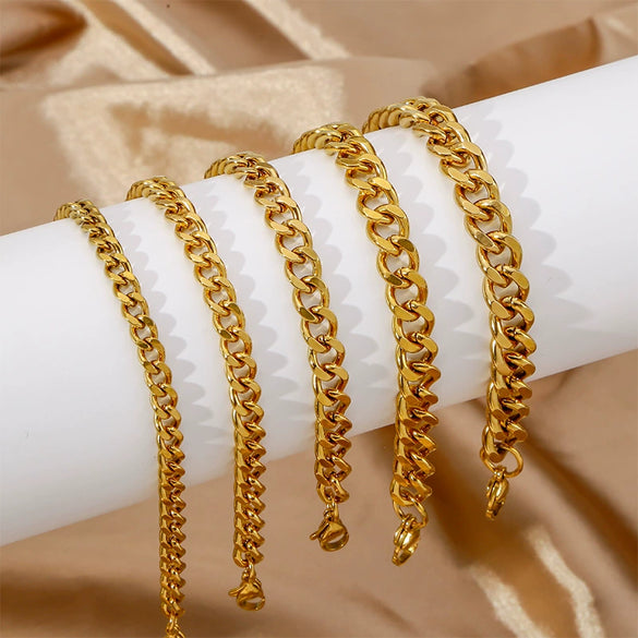Jewelry Stainless Steel Geometric Single Grinding Electroplating Unisex Bracelet