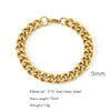 Jewelry Stainless Steel Geometric Single Grinding Electroplating Unisex Bracelet