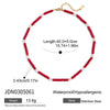Jewelry Stainless Steel Geometric Square Tube Pearl Natural Stone Electroplated Light Luxury Women's Necklace