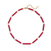 Jewelry Stainless Steel Geometric Square Tube Pearl Natural Stone Electroplated Light Luxury Women's Necklace