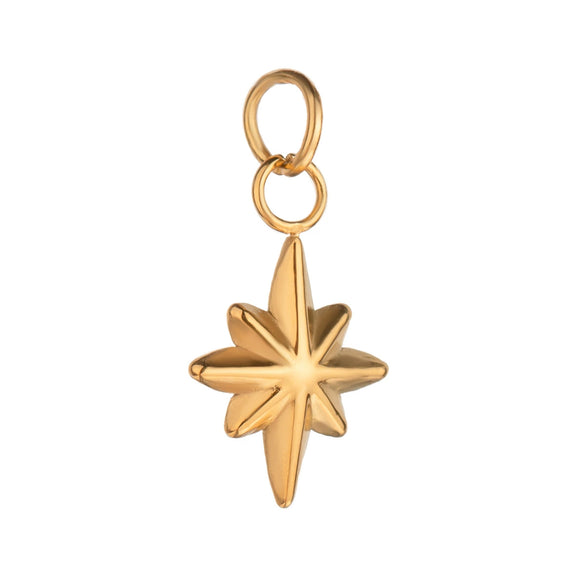 Jewelry Stainless Steel Geometric Star Moon Pendant Electroplated