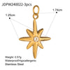 Jewelry Stainless Steel Geometric Star Moon Pendant Electroplated