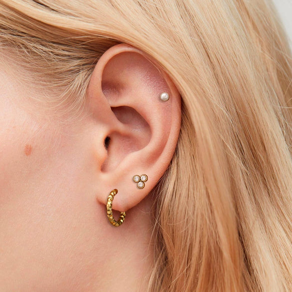 Jewelry Stainless Steel Geometric Style Electroplated Earrings