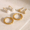 Jewelry Stainless Steel Geometric Style Electroplated Earrings