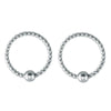Jewelry Stainless Steel Geometric Threaded Ball Nose Ring Open Ear Ring Universal Hoop Earrings Piercing Electroplated Unisex