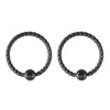 Jewelry Stainless Steel Geometric Threaded Ball Nose Ring Open Ear Ring Universal Hoop Earrings Piercing Electroplated Unisex
