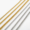 Jewelry Stainless Steel Geometric Wave Cuban Necklace With Electroplating Treatment Unisex