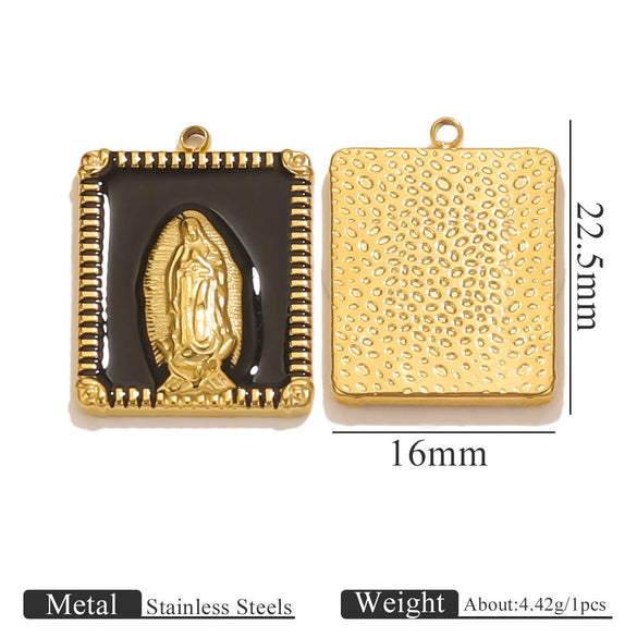 Jewelry Stainless Steel Gold Plated Oil Drops Cartoon Characters Pendant