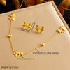 Jewelry Stainless Steel Gold Plated Retro Round Bow With Butterfly Dragonfly Insect Pattern For Women