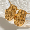 Jewelry Stainless Steel Hammer Geometric Electroplating Women's Earrings