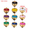 Jewelry Stainless Steel Heart Dripping Oil Pendant For Diy Necklace Earrings Handmade