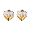 Jewelry Stainless Steel Heart Dripping Oil Pendant For Diy Necklace Earrings Handmade
