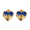 Jewelry Stainless Steel Heart Dripping Oil Pendant For Diy Necklace Earrings Handmade