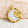 Jewelry Stainless Steel Heart Moon Pendant Electroplated Totem Handmade Light Luxury Accessories