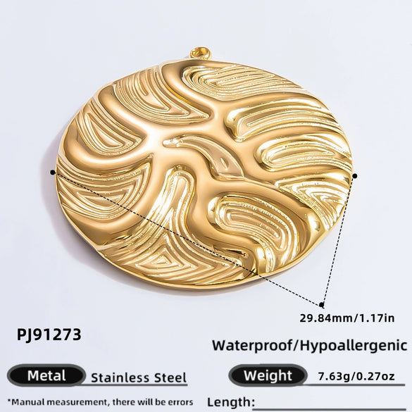 Jewelry Stainless Steel Heart Moon Pendant Electroplated Totem Handmade Light Luxury Accessories