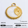 Jewelry Stainless Steel Heart Moon Pendant Electroplated Totem Handmade Light Luxury Accessories