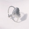 Jewelry Stainless Steel Heart Ring Light Luxury Style 18K Goldplated