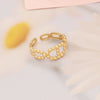 Jewelry Stainless Steel Heart Ring Women's Natural Style