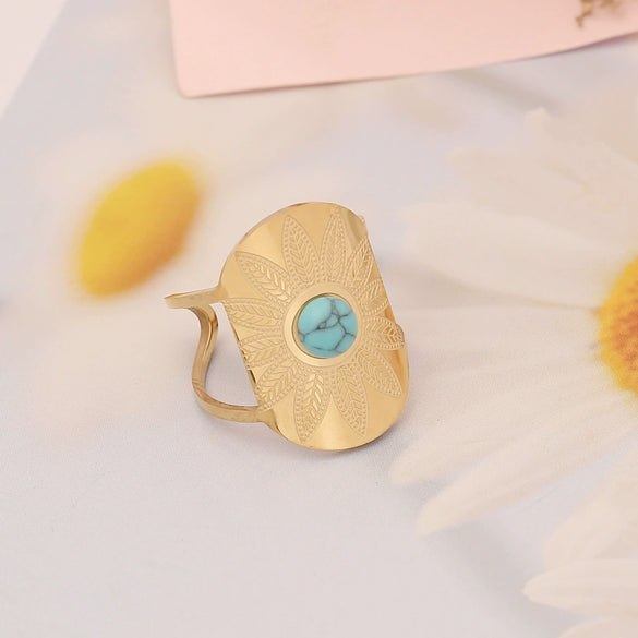 Jewelry Stainless Steel Heart Ring Women's Natural Style