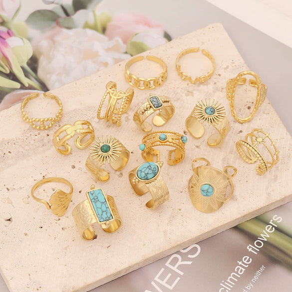 Jewelry Stainless Steel Heart Ring Women's Natural Style