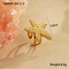 Jewelry Stainless Steel Heart Shape Electroplating Women's Fashion Ol Starfish Necklace Earrings Ring Suit