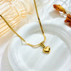 Jewelry Stainless Steel Heart Shape Retro Fashion Electroplating Pendant Clavicle Chain For Women