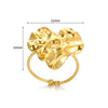 Jewelry Stainless Steel Heart Star Ring Exaggerated Asymmetrical Pleated Electroplated