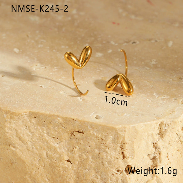 Jewelry Stainless Steel Heartshaped Animal Zodiac Electroplating Women's Necklace And Earrings
