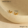 Jewelry Stainless Steel Heartshaped Animal Zodiac Electroplating Women's Necklace And Earrings