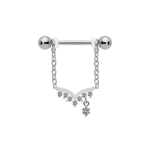 Jewelry Stainless Steel Heartshaped Mushroom Rose Breast Ring With Rhinestones Electroplating Animal Zodiac Style