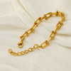 Jewelry 316L Stainless Steel Hiphop Bracelet Goldplated Geometric Design Unisex