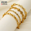Jewelry 316L Stainless Steel Hiphop Bracelet Goldplated Geometric Design Unisex
