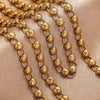 Jewelry Stainless Steel Hollow Goldplated Necklace With Brushed Barrel Gold Chain And Vacuum Gold Plating Treatment