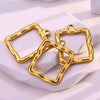 Jewelry Stainless Steel Hydraulic Hollow Square Pendant Hiphop Punk Style Necklace Electroplated