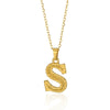 Jewelry Stainless Steel Imitation Gold Metallic Stylish Electroplated Letter Necklace