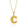 Jewelry Stainless Steel Imitation Gold Metallic Stylish Electroplated Letter Necklace