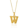 Jewelry Stainless Steel Imitation Gold Metallic Stylish Electroplated Letter Necklace