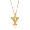 Jewelry Stainless Steel Imitation Gold Metallic Stylish Electroplated Letter Necklace
