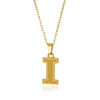 Jewelry Stainless Steel Imitation Gold Metallic Stylish Electroplated Letter Necklace