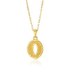 Jewelry Stainless Steel Imitation Gold Metallic Stylish Electroplated Letter Necklace