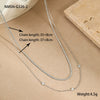 Jewelry Stainless Steel Inlaid Zircon Geometric Stacked Necklace Electroplated For Women