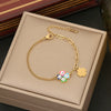 Jewelry Stainless Steel Insect Dripping Oil Women's Devil's Eye Star Butterfly Bracelet