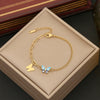 Jewelry Stainless Steel Insect Dripping Oil Women's Devil's Eye Star Butterfly Bracelet