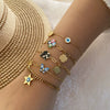 Jewelry Stainless Steel Insect Dripping Oil Women's Devil's Eye Star Butterfly Bracelet