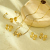 Jewelry Stainless Steel 18K Gold Electroplated Bow Tie Style