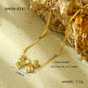 Jewelry Stainless Steel 18K Gold Electroplated Bow Tie Style