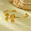 Jewelry Stainless Steel 18K Gold Electroplated Bow Tie Style